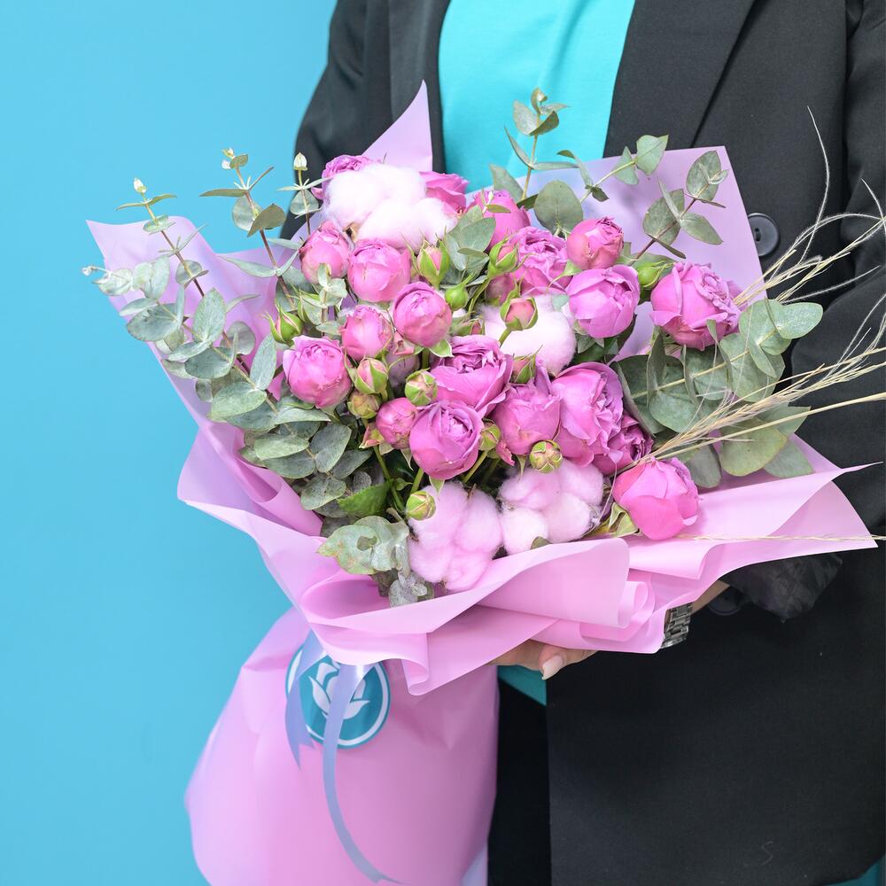 Букет из CHARM  пионовидных роз